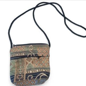 Vintage Wild West Woven Pattern Crossbody Bag/Purse